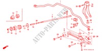 UNTERER ARM, VORNE/ STABILISATOR, VORNE für Honda LEGEND 2.7I 4 Türen 4 gang automatikgetriebe 1989