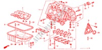 ZYLINDERBLOCK/OELWANNE für Honda LEGEND 2.7I 4 Türen 4 gang automatikgetriebe 1989