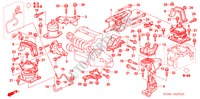 MOTORBEFESTIGUNGEN(L4) (AT) für Honda ACCORD 2.0 VTI 4 Türen 5 gang automatikgetriebe 2004