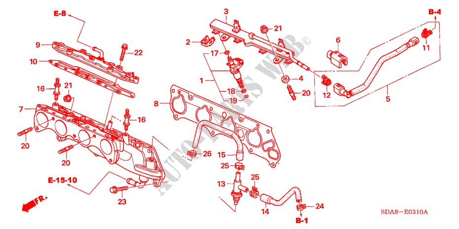 KRAFTSTOFFEINSPRITZUNG(L4) für Honda ACCORD VTIL 4 Türen 5 gang-Schaltgetriebe 2006