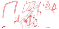 HINTERE TUERFENSTERSCHEIBE/REGLER für Honda ACCORD VTIE 4 Türen 5 gang-Schaltgetriebe 2007