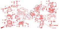 MOTORBEFESTIGUNGEN(L4) (MT) für Honda ACCORD VTIE 4 Türen 5 gang-Schaltgetriebe 2007