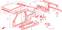 GEHAEUSESTRUKTUR(3) (3D) für Honda ACCORD EXR 3 Türen 4 gang automatikgetriebe 1986