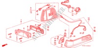 KOMBINATIONSLEUCHTE für Honda ACCORD STD 3 Türen 4 gang automatikgetriebe 1986