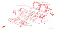 RUECKSITZ(3D) für Honda ACCORD EX 3 Türen 5 gang-Schaltgetriebe 1986