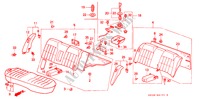 RUECKSITZ(4D) für Honda ACCORD STD 4 Türen 4 gang automatikgetriebe 1986