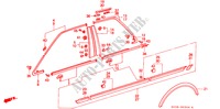 SEITENSCHUTZVORRICHTUNGEN(4D) für Honda ACCORD EX 1600 4 Türen 5 gang-Schaltgetriebe 1989
