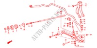 UNTERER ARM, VORNE/ STABILISATOR, VORNE für Honda ACCORD EX 1600 4 Türen 4 gang automatikgetriebe 1989