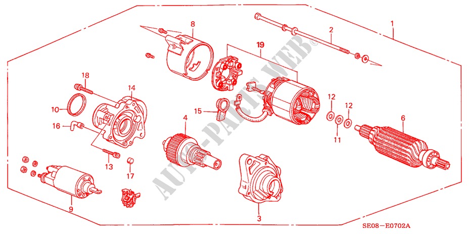 ANLASSER(2) für Honda ACCORD STD 4 Türen 5 gang-Schaltgetriebe 1986