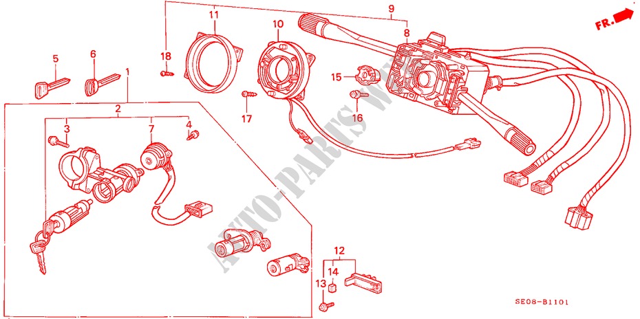 SCHALTER(2) für Honda ACCORD EX 3 Türen 4 gang automatikgetriebe 1986