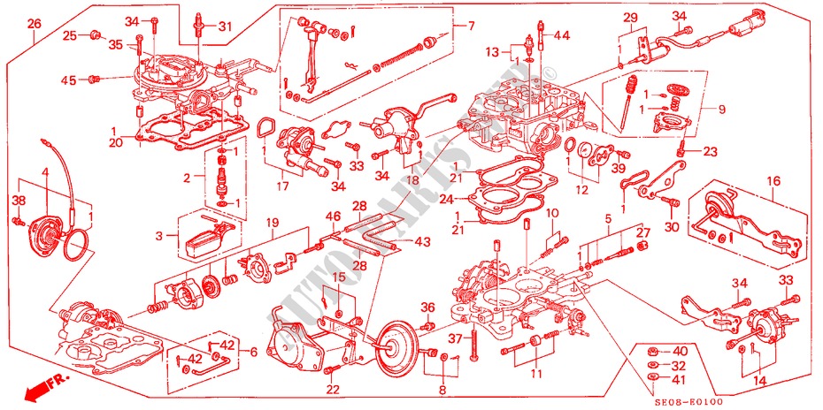 VERGASER für Honda ACCORD EX 4 Türen 4 gang automatikgetriebe 1986