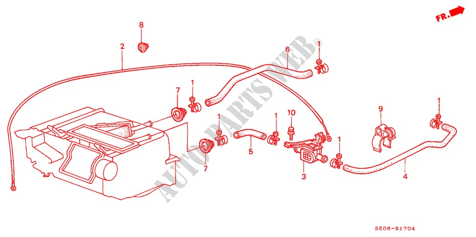 WASSERVENTIL für Honda ACCORD STD 4 Türen 5 gang-Schaltgetriebe 1986
