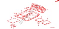 BODENMATTE für Honda PRELUDE 2.0EX 2 Türen 5 gang-Schaltgetriebe 1990