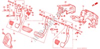 BREMSPEDAL/KUPPLUNGSPEDAL(RH) für Honda PRELUDE 4WS 2.0 SI 2 Türen 4 gang automatikgetriebe 1988