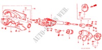 LENKSAEULE für Honda PRELUDE 4WS 2.0 SI 2 Türen 5 gang-Schaltgetriebe 1988