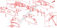 SPIEGEL/SCHIEBEDACH für Honda PRELUDE 4WS SI 2 Türen 4 gang automatikgetriebe 1990