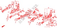 VORNE SITZKOMPONENTEN(LH) für Honda PRELUDE 2.0SI 2 Türen 5 gang-Schaltgetriebe 1989