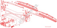 WINDSCHUTZSCHEIBENWISCHER (RH) für Honda PRELUDE 4WS 2.0 SI 2 Türen 5 gang-Schaltgetriebe 1988