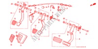 BREMSPEDAL/KUPPLUNGSPEDAL(2) für Honda CIVIC DX 1200 3 Türen 5 gang-Schaltgetriebe 1988