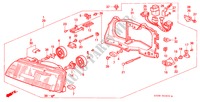 SCHEINWERFER(1) für Honda CIVIC DX 1200 3 Türen 4 gang automatikgetriebe 1989