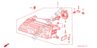 SCHEINWERFER(2) für Honda CIVIC GL 3 Türen 4 gang automatikgetriebe 1991
