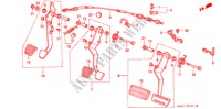 BREMSPEDAL/KUPPLUNGSPEDAL für Honda CIVIC GL 4 Türen 4 gang automatikgetriebe 1989