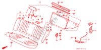 RUECKSITZ(2) für Honda CIVIC GL 4 Türen 4 gang automatikgetriebe 1988