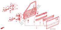 TUERTAFELN, VORNE für Honda CIVIC DX 1200 4 Türen 5 gang-Schaltgetriebe 1988