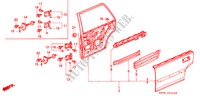 TUERBLECHE, HINTEN für Honda CIVIC SHUTTLE GL 5 Türen 5 gang-Schaltgetriebe 1991