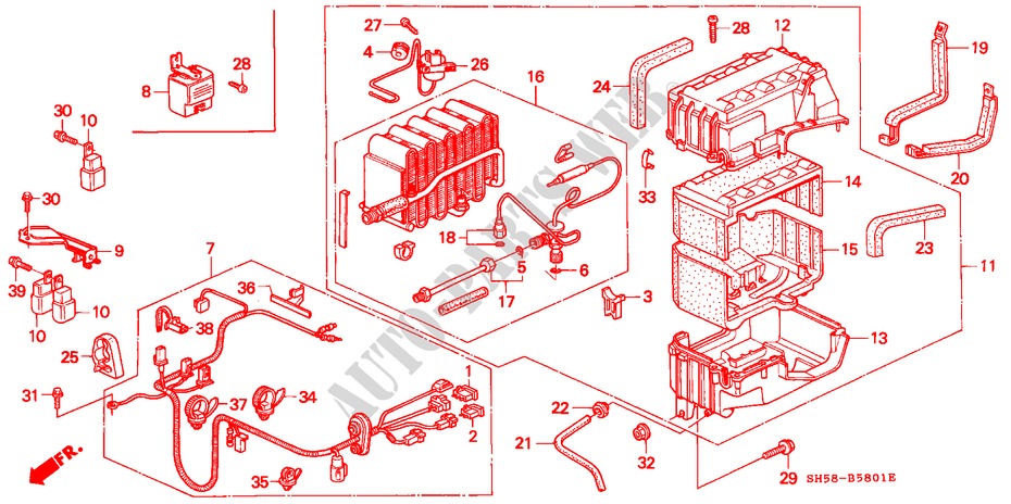 KLIMAANLAGE(EINHEIT) (2) für Honda CIVIC WAGON RTX 5 Türen 5 gang-Schaltgetriebe 1989