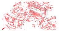 VORDERE TRENNWAND für Honda CONCERTO EX 4 Türen 4 gang automatikgetriebe 1989