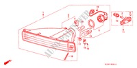 KOMBINATIONSLEUCHTE für Honda VIGOR STD 4 Türen 4 gang automatikgetriebe 1993
