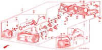 SCHEINWERFER(1) für Honda VIGOR STD 4 Türen 5 gang-Schaltgetriebe 1993