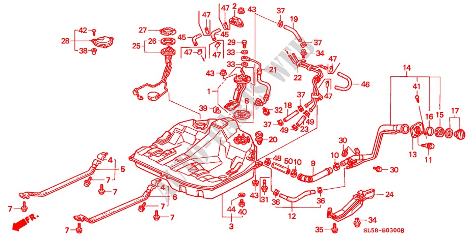 KRAFTSTOFFTANK für Honda VIGOR STD 4 Türen 4 gang automatikgetriebe 1994