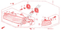 SCHEINWERFER(1) für Honda ACCORD EXI 4 Türen 4 gang automatikgetriebe 1991