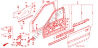TUERTAFELN, VORNE für Honda ACCORD EXI 4 Türen 4 gang automatikgetriebe 1991