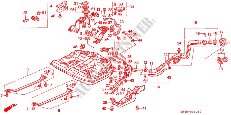 KRAFTSTOFFTANK(3) für Honda ACCORD EXI 4 Türen 4 gang automatikgetriebe 1992
