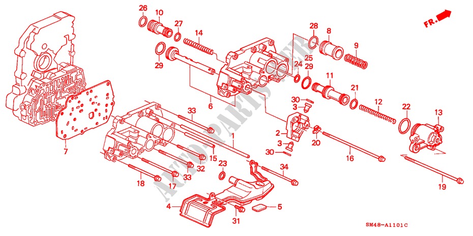 SERVOGEHAEUSE(2) für Honda ACCORD EXI 4 Türen 4 gang automatikgetriebe 1990