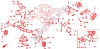 MOTORBEFESTIGUNGEN(2) für Honda LEGEND LEGEND 4 Türen 5 gang-Schaltgetriebe 1995