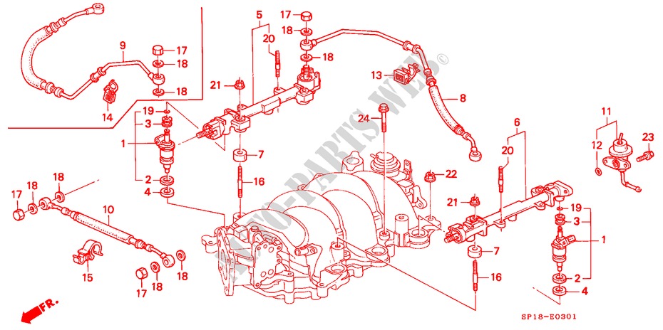 KRAFTSTOFFEINSPRITZUNG für Honda LEGEND COUPE LEGEND 2 Türen 4 gang automatikgetriebe 1992