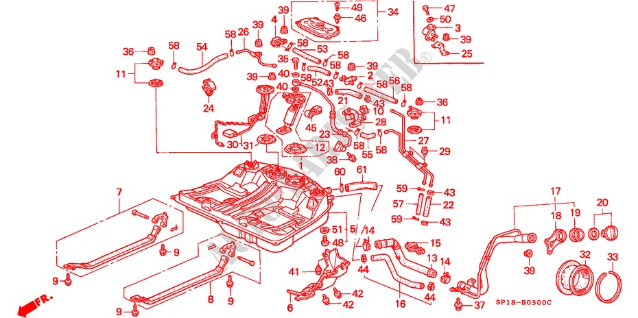 KRAFTSTOFFTANK für Honda LEGEND COUPE LEGEND 2 Türen 4 gang automatikgetriebe 1992