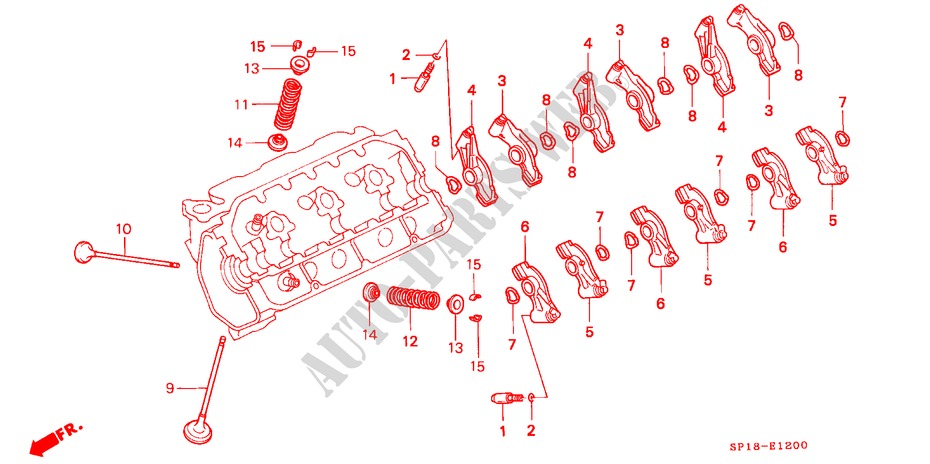 VENTIL/KIPPHEBEL(LINKS) für Honda LEGEND COUPE LEGEND 2 Türen 4 gang automatikgetriebe 1992