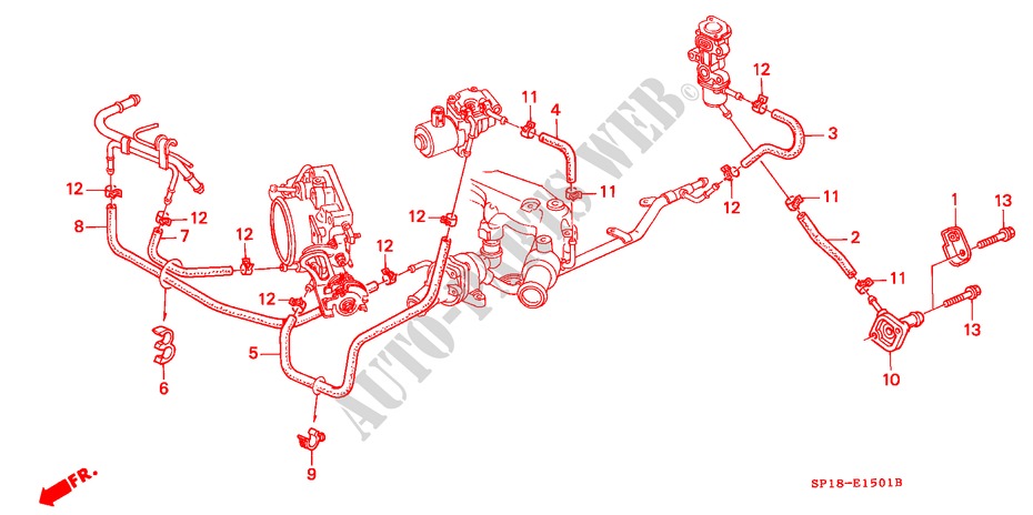 WASSERSCHLAUCH(1) für Honda LEGEND COUPE LEGEND 2 Türen 4 gang automatikgetriebe 1992