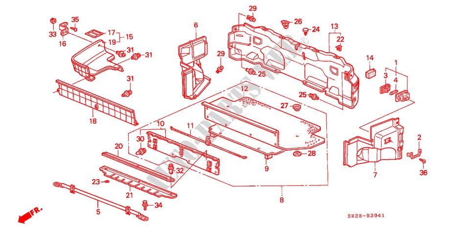 KOFFERRAUMVERKLEIDUNG(2) für Honda CIVIC CRX SI-T 2 Türen 5 gang-Schaltgetriebe 1992