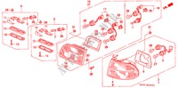 HECKLEUCHTE für Honda CIVIC EX 3 Türen 4 gang automatikgetriebe 1994