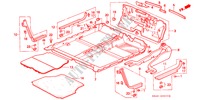 BODENMATTE für Honda CIVIC 1.6SI 4 Türen 5 gang-Schaltgetriebe 1992