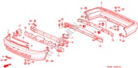 STOSSFAENGER(2) für Honda CIVIC VTI 4 Türen 4 gang automatikgetriebe 1995