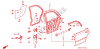 TUERBLECHE, HINTEN für Honda CIVIC 1.6SI 4 Türen 5 gang-Schaltgetriebe 1992