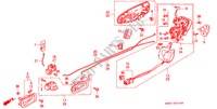 TUERSCHLOESSER, HINTEN für Honda CIVIC 1.2EX 4 Türen 5 gang-Schaltgetriebe 1992