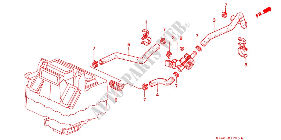 WASSERVENTIL für Honda CIVIC 1.5EX 4 Türen 4 gang automatikgetriebe 1992